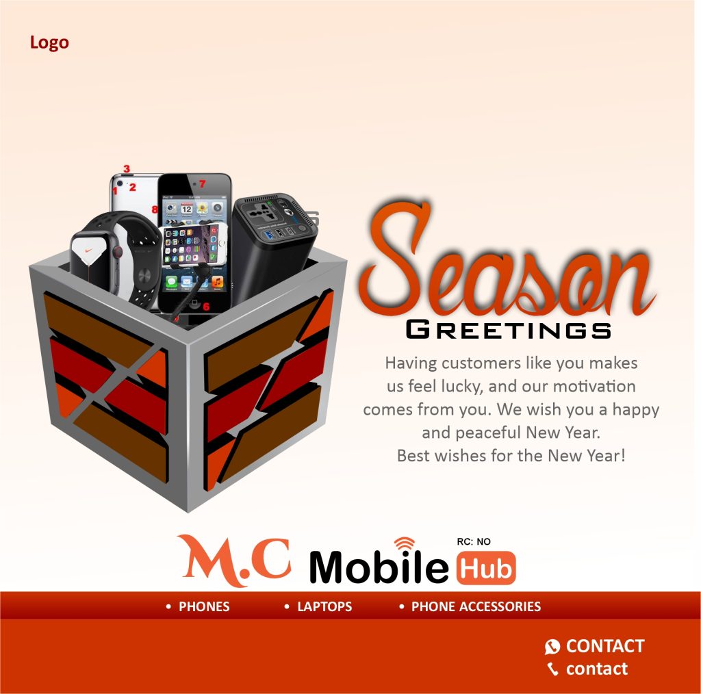 Electronic Store Greeting Flyer – Free Illustrator Template